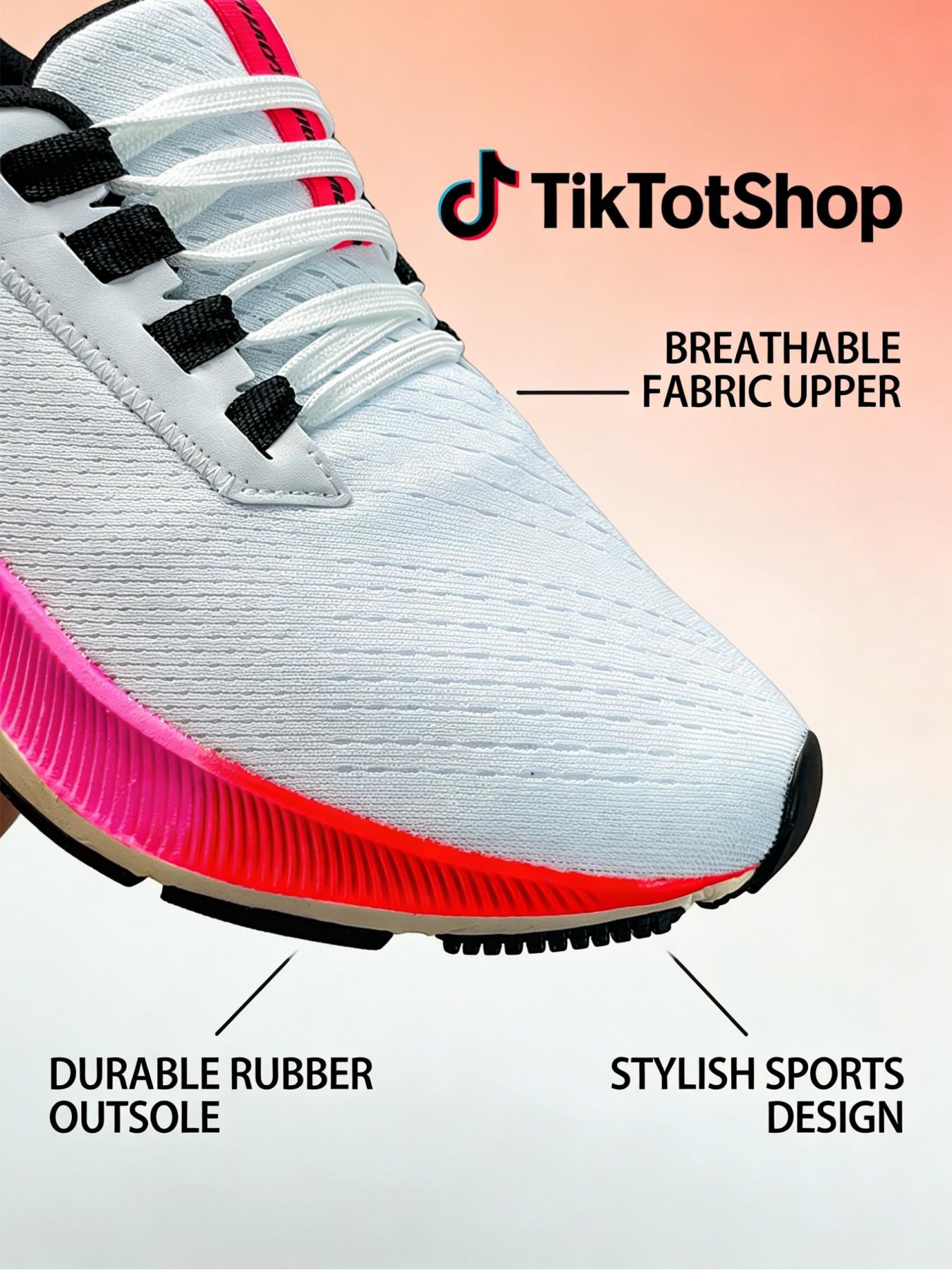 Unisex INS Style Breathable Mesh Lightweight Soft Sole Running Shoes Comfortable Lace Up Athletic Sneakers for Running Gym Travel Daily