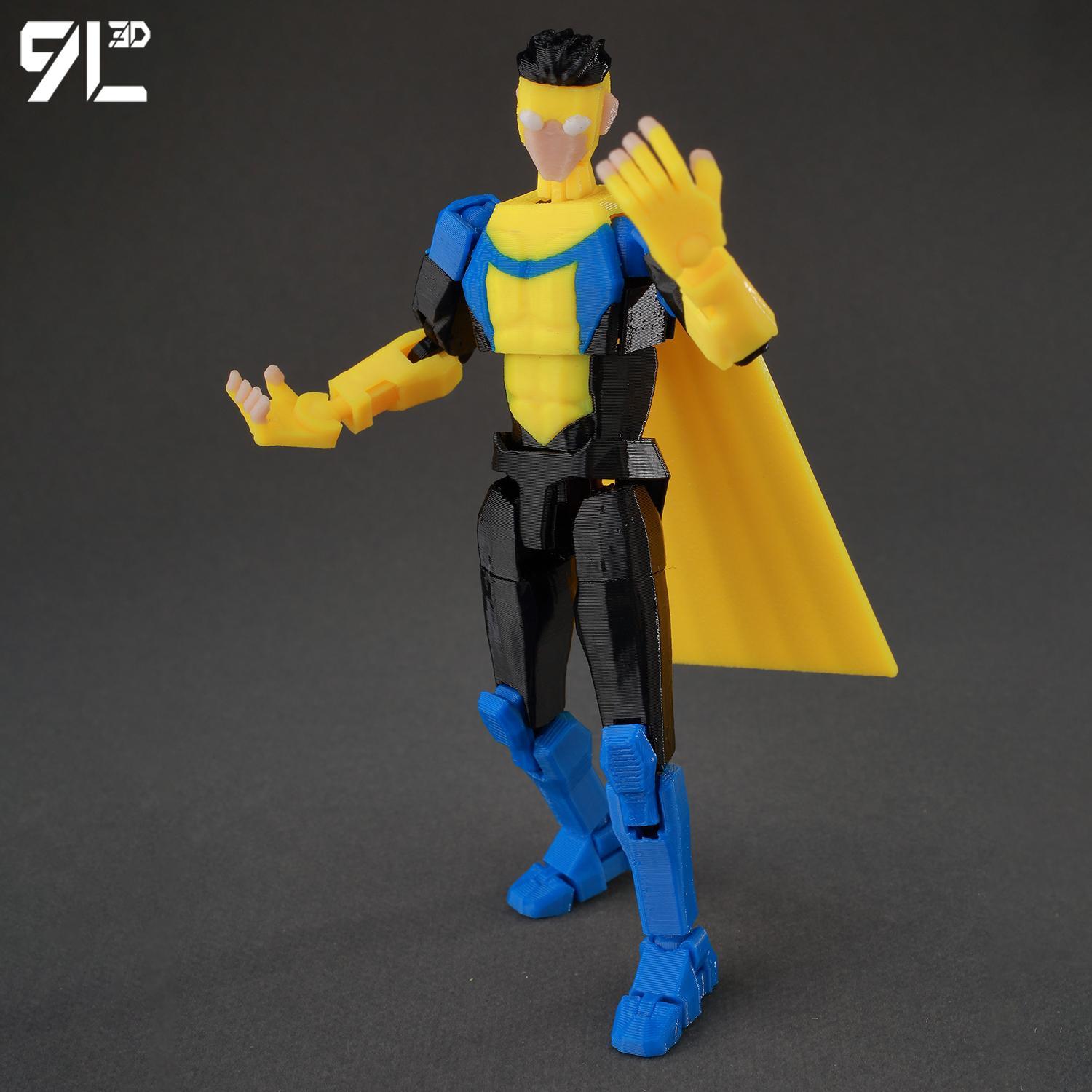 9L3D Printed Invincible Boy Invincible Mark OmniMan Great War Titan13 T13 Dummy13 Multi-Jointed Movable Anime Action Figure Toys