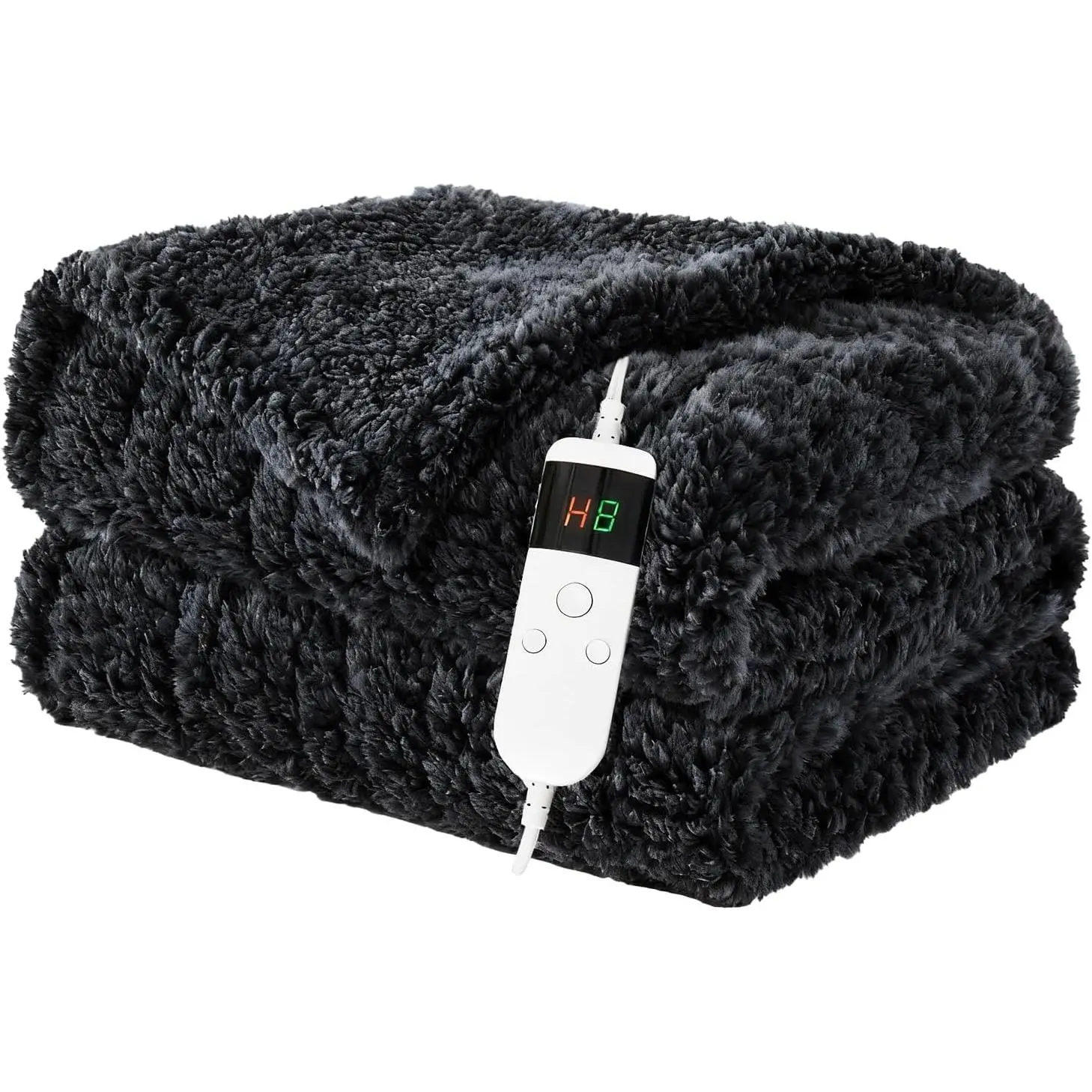 Heated Blanket Heated , Electric Blanket Heating Blanket with 8 Hours Auto Off 10 Fast Heating Levels Machine Washable Sherpa Heated Blanket with Overheating Protection
