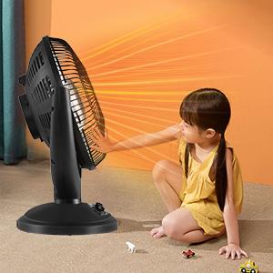 Space Heater, Portable Heater Electric Ceramic Small Heater Indoor Use Oscillating Radiant Dish Heater Overheat Protection Quiet with Adjustable Tilt for Home or Office, 800W Black