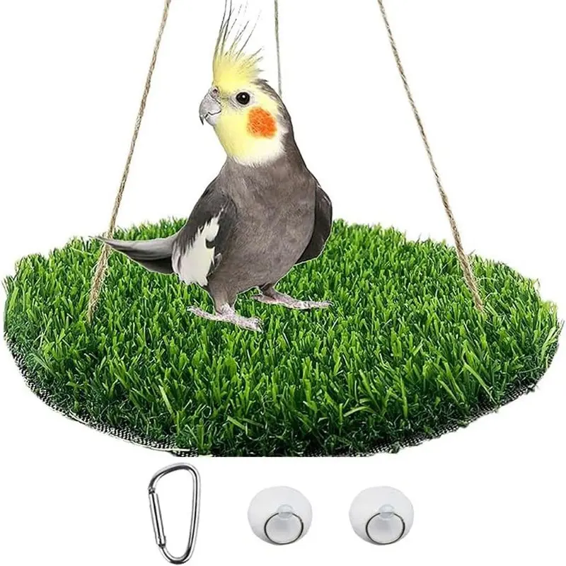Parrot Toy Simulation Grass, Fun Foraging Play, Bird Cage Decoration, Pet Toy, Enhances Natural Behavior, Durable Design