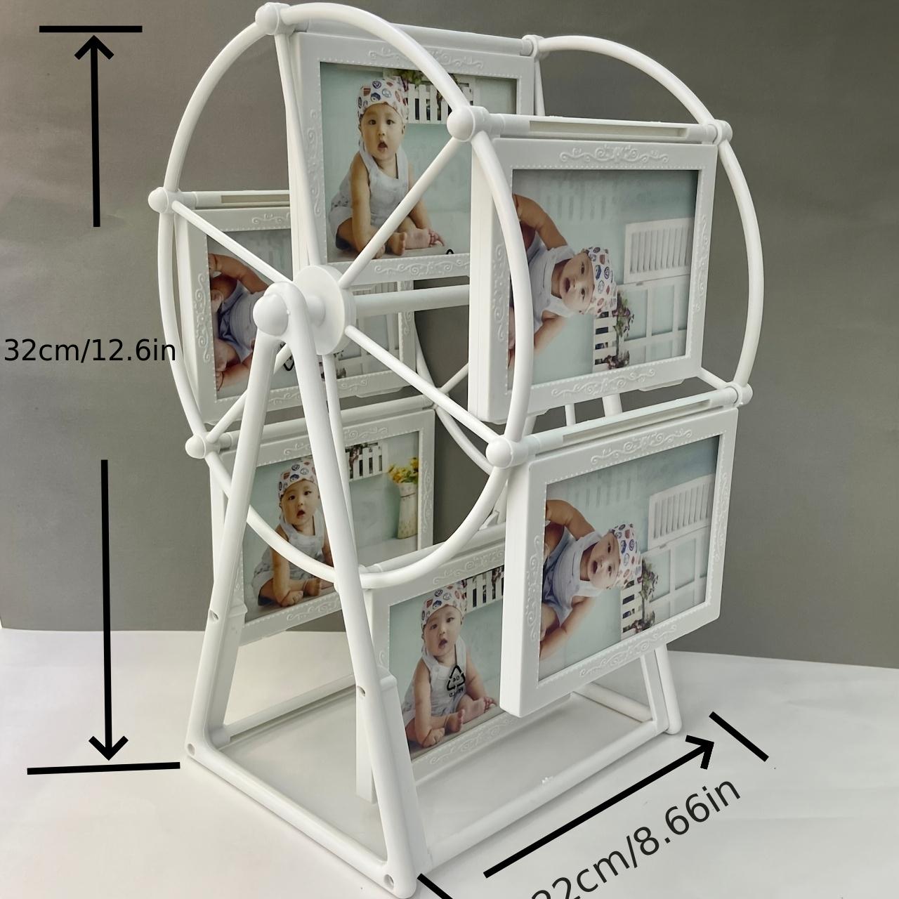 Wedding children's personal photos rotate directly from the manufacturer Studio supplies Ferris wheel 5 inch rotating photo frame big water wheel, suitable for European and American style baby growth commemorative photo frame home picture frame
