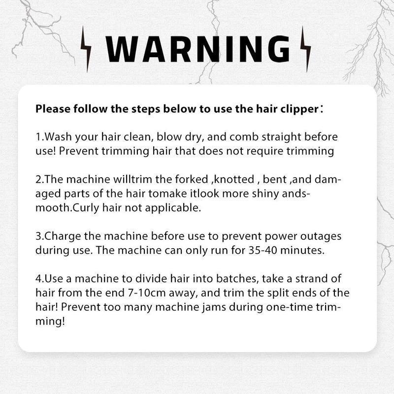 Hair trimmer, rechargeable wireless trimmer, women's split hair clipper, wireless automatic split hair removal device, used for damaged hair care, removing split and broken hair, split hair clipper, 1 automatic electric trimmer, ideal gift for women, Moth