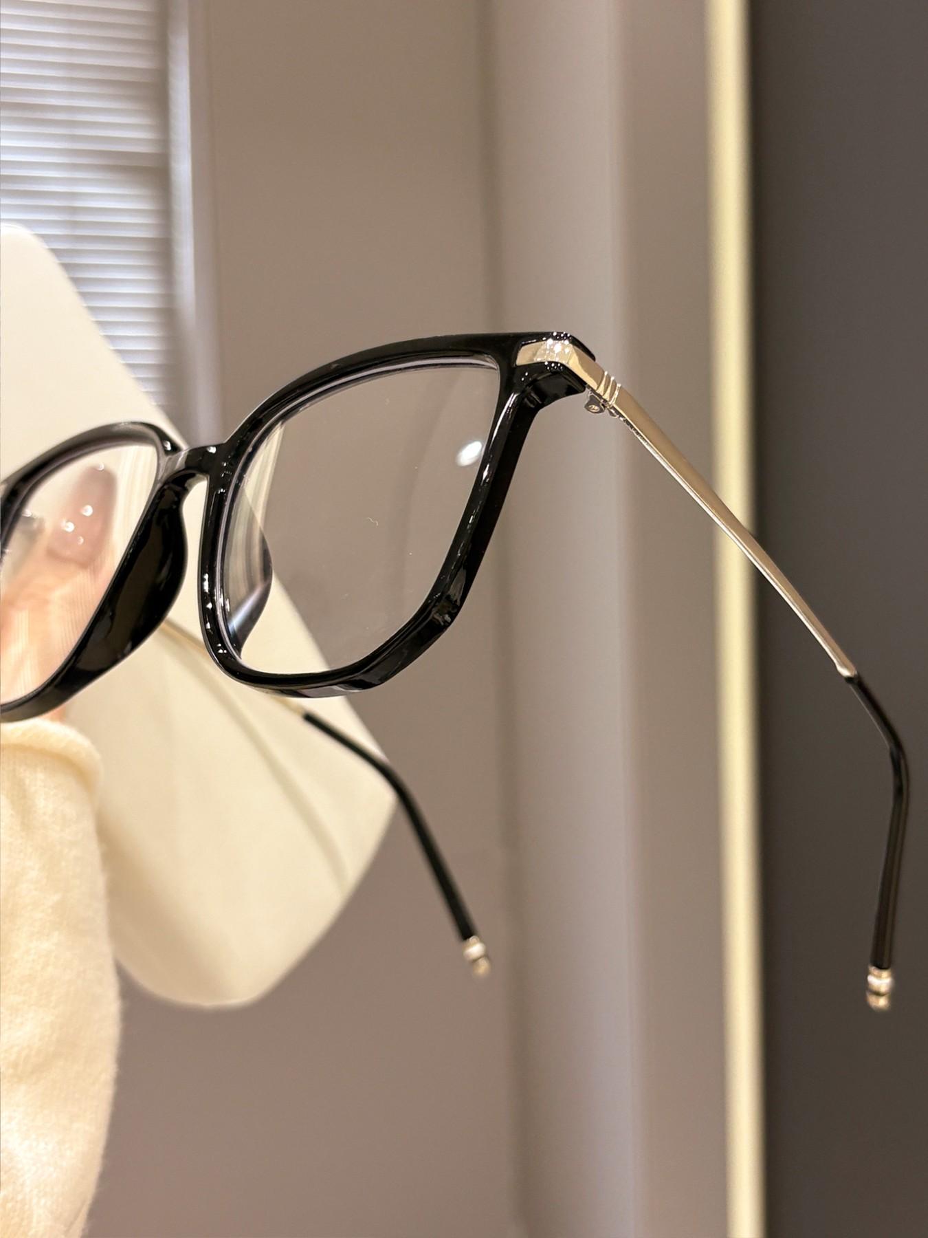 Rectangular Style Casual Women's Flat Mirror, Leopard Pattern Eyeglasses, Suitable for Office Commuting, Outdoor Leisure Activities, Fashion Accessory