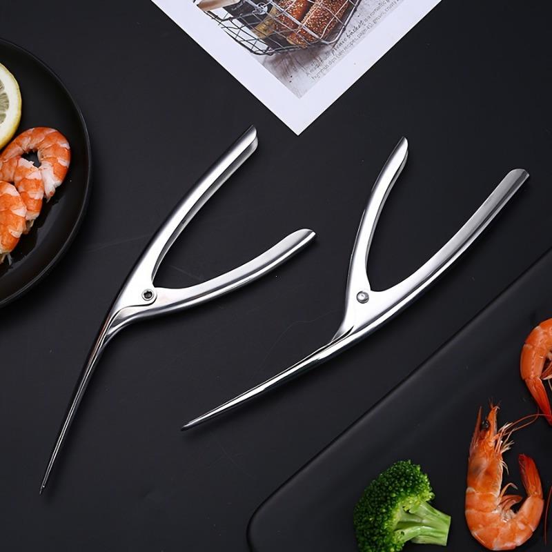 1pc Stainless Steel Shrimp Peeler, Durable Shrimp Shell Remover & Deveiner Tool, Easy to Use Kitchen Gadget to Peel Shrimp & Remove Shrimp Veins Efficiently, Ideal for Seafood Lovers & Home Cooking, Kitchen Utensils Gadgets