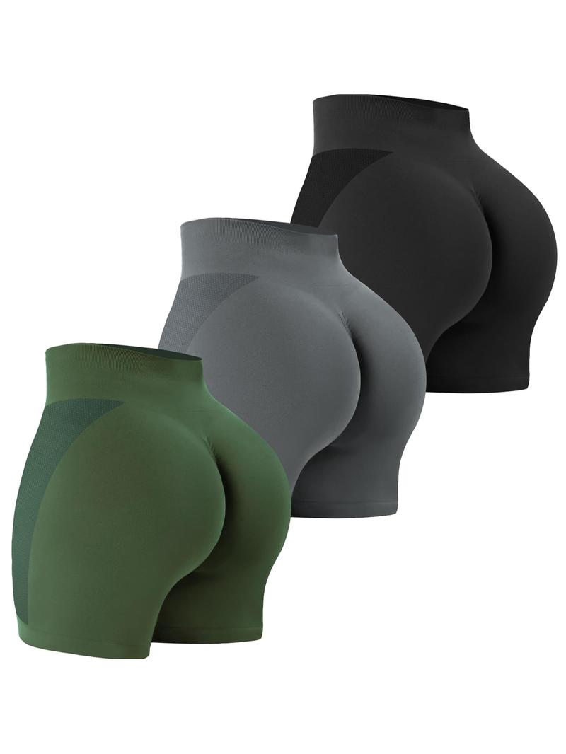Women's 3pcs Shapewear Shorts Tummy Control High Waist Butt Lifting Scrunch Seamless Shapewear Bottoms