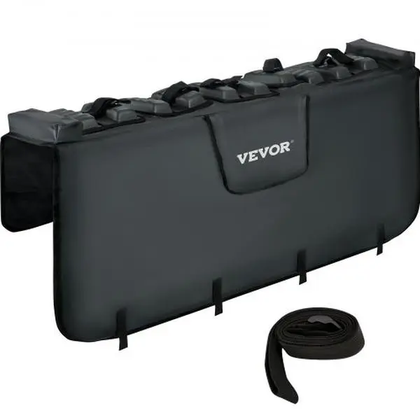 VEVOR Tailgate Pad, 54" Wide Pickup Truck Tailgate Bike Pad, Bike Tailgate Protection Cover Carries up to 5 Bikes, Truck Bed Bike Pad with PVC Outer Layer, Tool Pocket and Straps