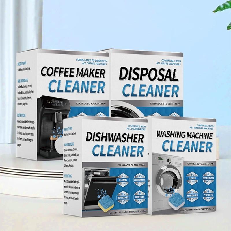 Washing Machine Cleaning Tablets, Home Roller Drum Cleaner, Removes Stains and Limescale, Coffee Maker Cleaner, Disposal Cleaner - Deep Cleaning Tablets For HE Front Loader & Top Load Washer