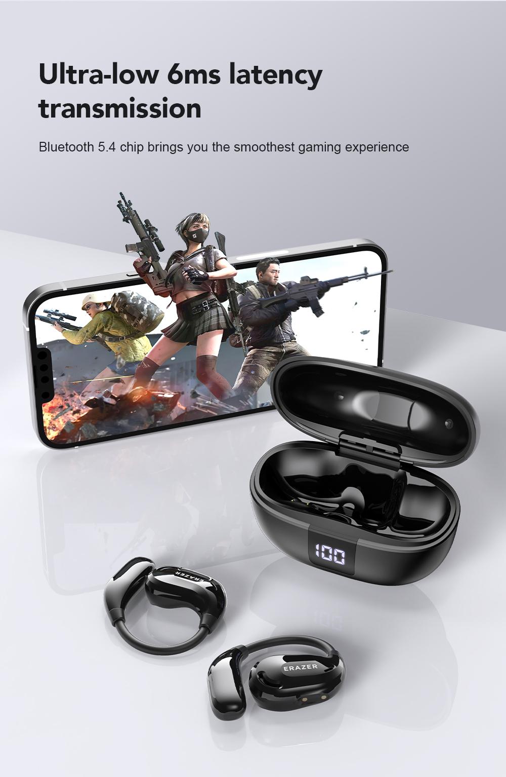 ERAZER XT66Pro OWS Wireless Bluetooth Earphones HIFI Sound Quality Light-Weight Headphones Built-in Microphone