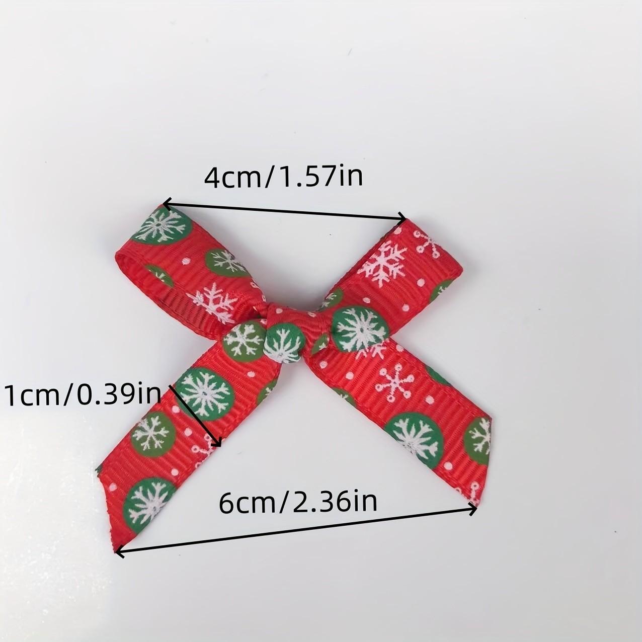 40pcs Christmas Bow Gift Decorations, DIY Party Supplies, Ribbon Bows for Clothing Accessories, Home Crafts, Holiday Ornaments