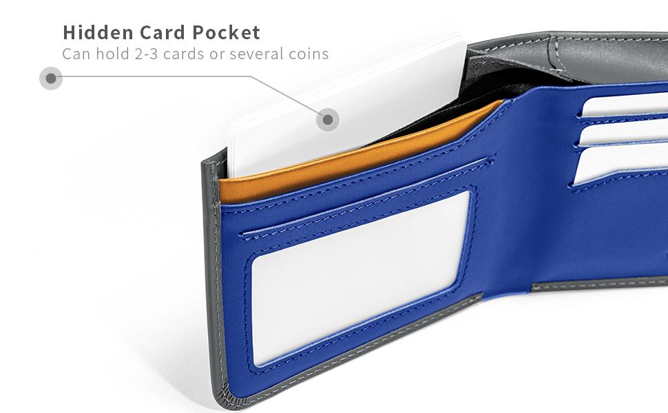 GSOIAX Bi-fold Men's Ultra-thin Cowhide Wallet RFID Blocking with Gift Box