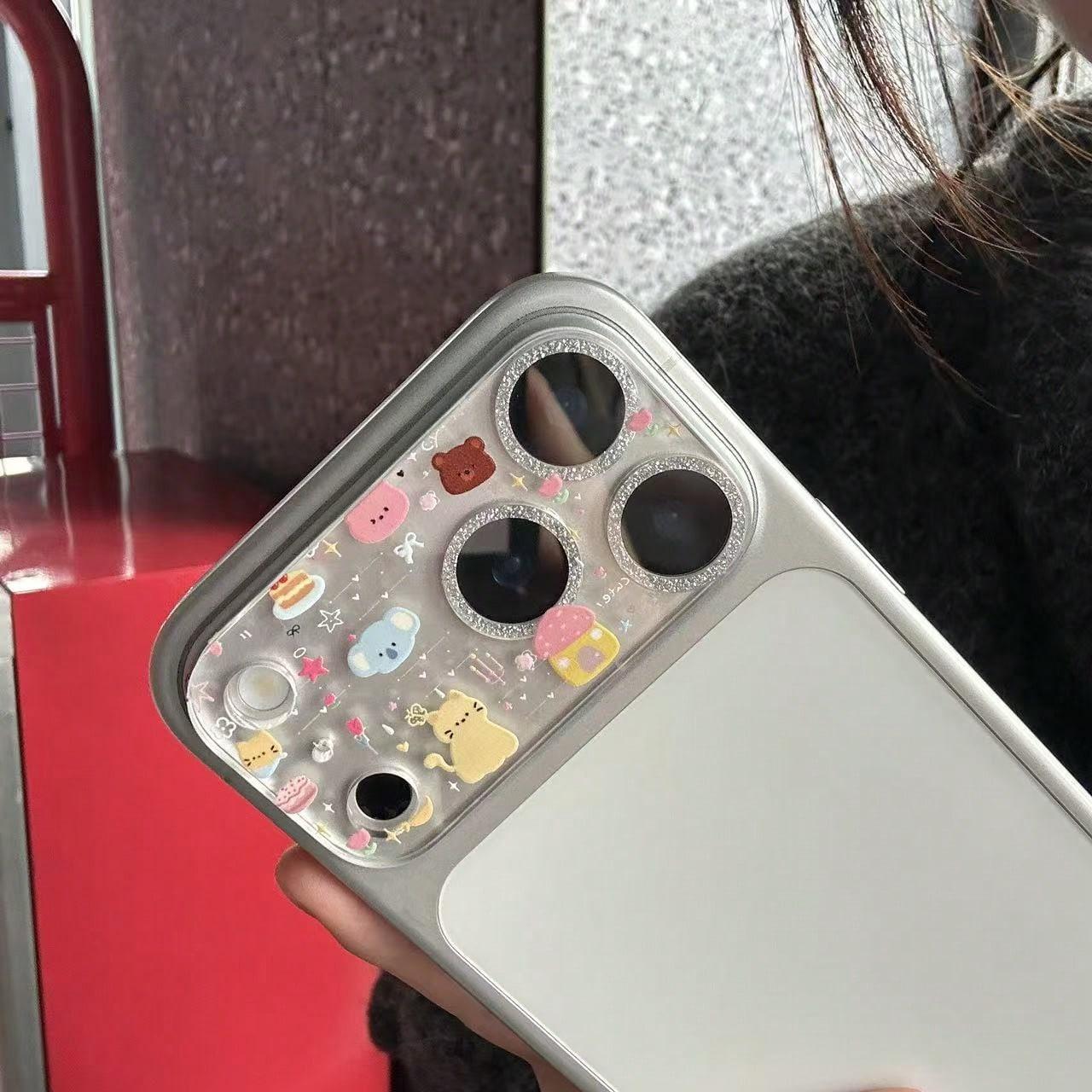 Cute Cartoon Pattern Camera Lens Protector Cover Perfect Fit for iPhone 17 Pro Max, Protective Anti-Dust Scratch Resistant HD Photography Smartphone Case Accessories