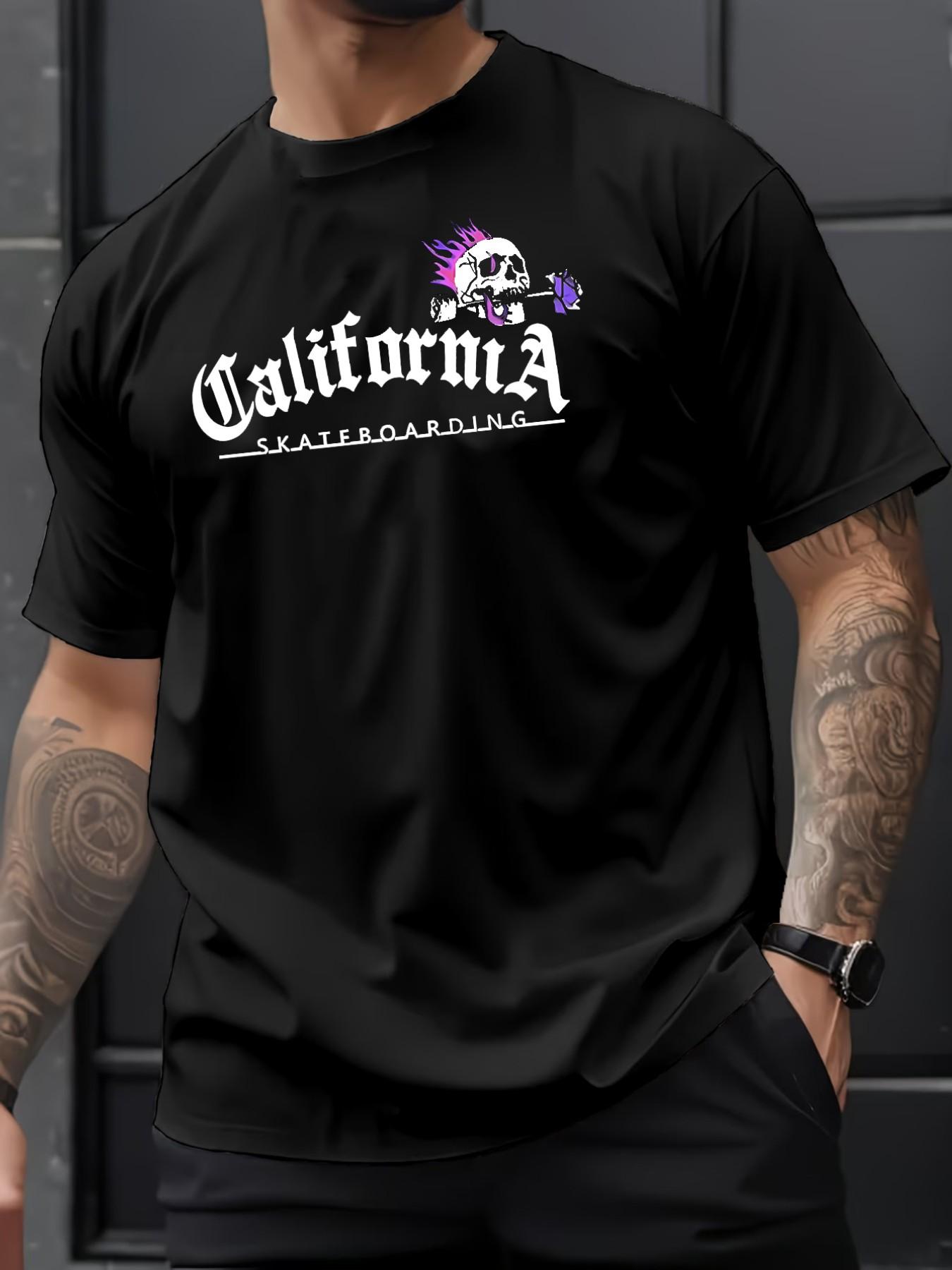 Men's Summer Micro-Stretch Comfort Round Neck Printed T-Shirt, Fashionable Trendy Wear, Best Choice for Men, Casual Stylish Tee