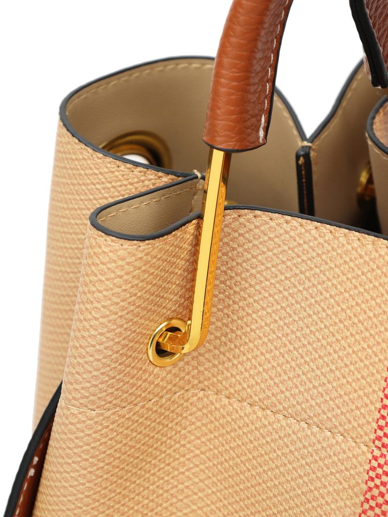 Elegant Zippered Handbag for Women, Fashionable Crossbody Bag, Casual Plaid Work Backpack, Stylish Daily Use Accessory