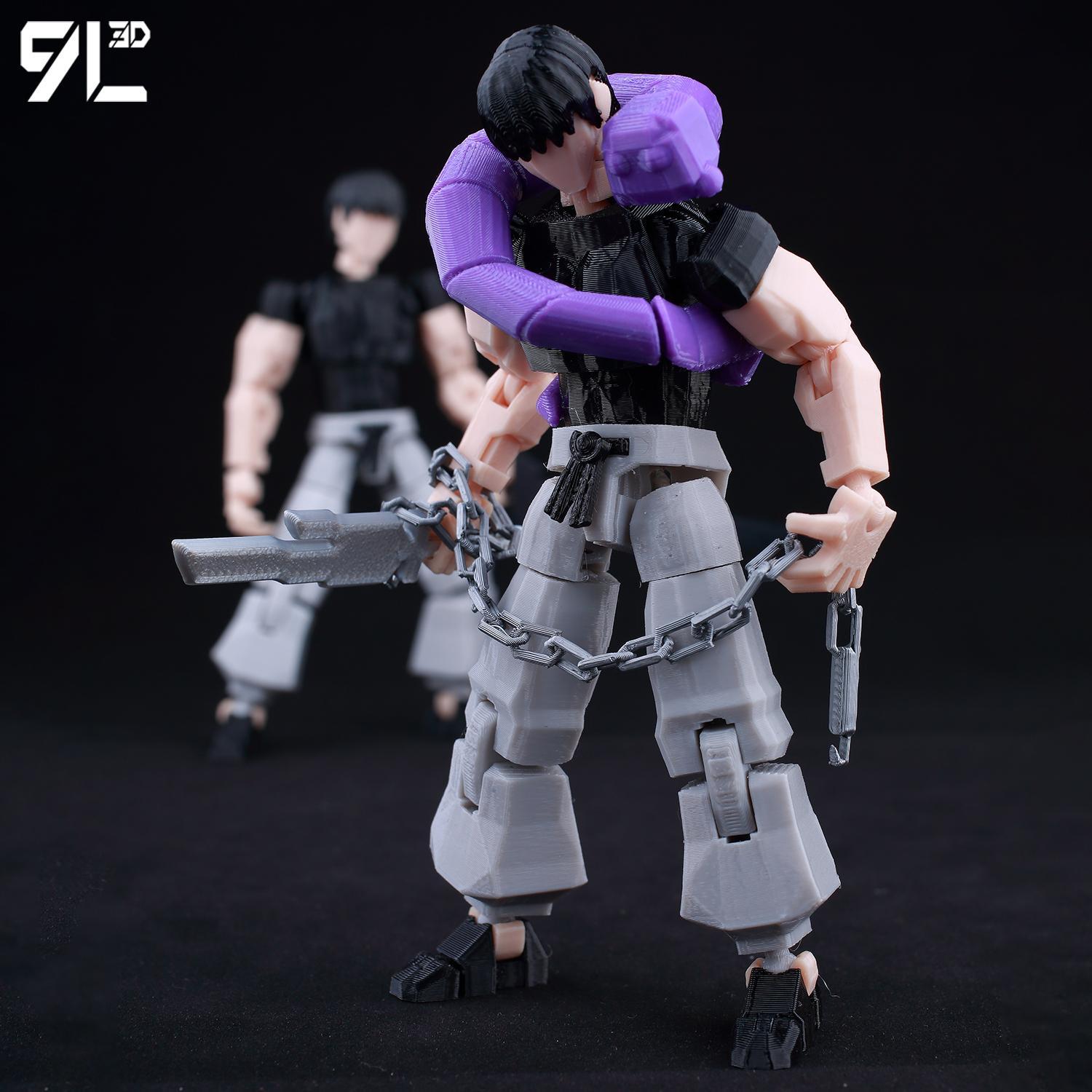 9L3D Printed Jujutsu Kaisen Fushiguro Toji Anime Multi-Jointed Shapeshift Toys Action Figures Mannequin Model Ornaments Gift Toy