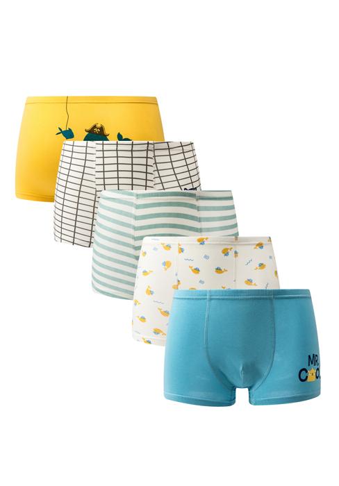 Toddler Boys' Boxer Briefs, 5-Pack Soft Cotton Tagless Underwear, Comfortable Stretch Briefs for Kids Ages 3-24