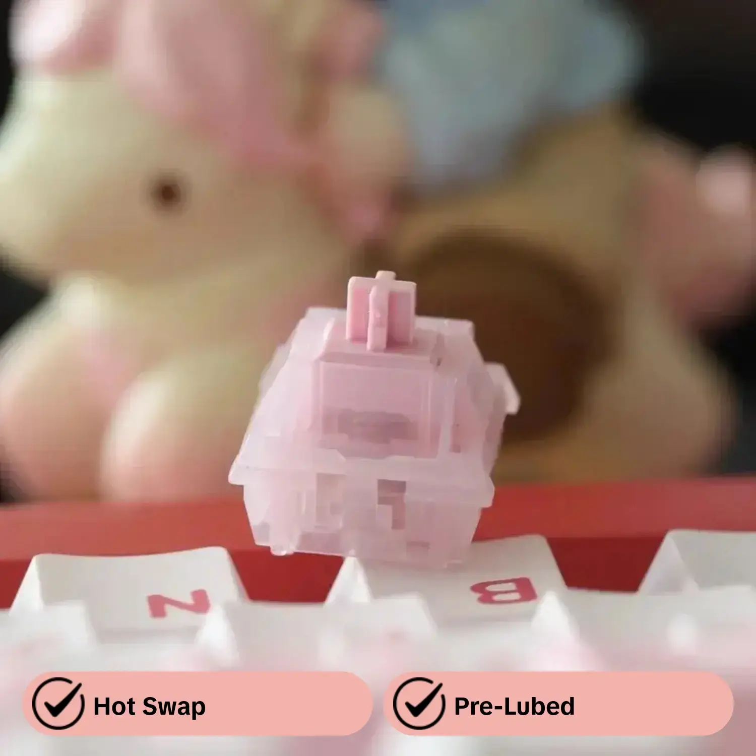 Little Lucky Switch Linear Pre-Lubed 5 Pins HotSwap U4+ Stem keygeek Switches For Mx Mechanical Keyboard Hot Swappable Switches