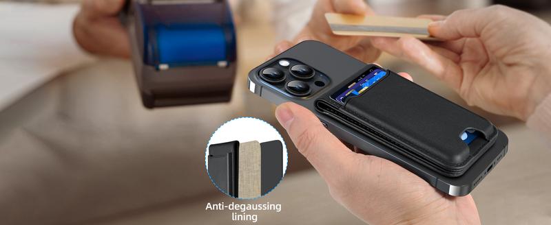 for Magsafe Wallet, for IPhone 16 15/14/13/12 promax plus Series, Works with Findmy，for IPhone Wallet with Adjustable Stand, Wallet Tracker, 6 Cards Holder, Vegan Leather