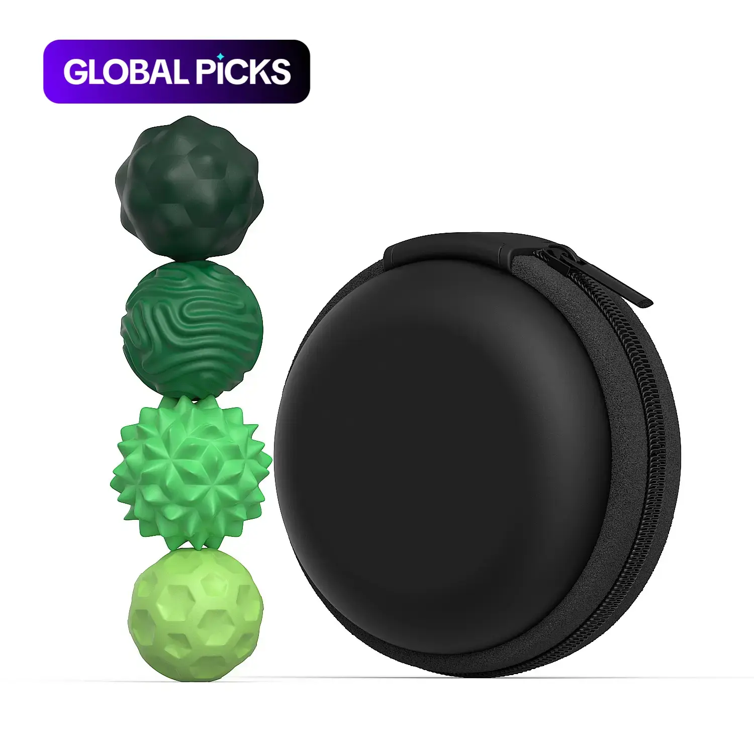 Fidget Ball Toy, Ball Set, Koosh Balls, Silicone Sensory Stress Relief Toy for Adults, Teens with Autism, ADHD, Anxiety, Fun Textures Roller Travel Toys Gift, Squishy Fidgets, Squishy Stress Balls