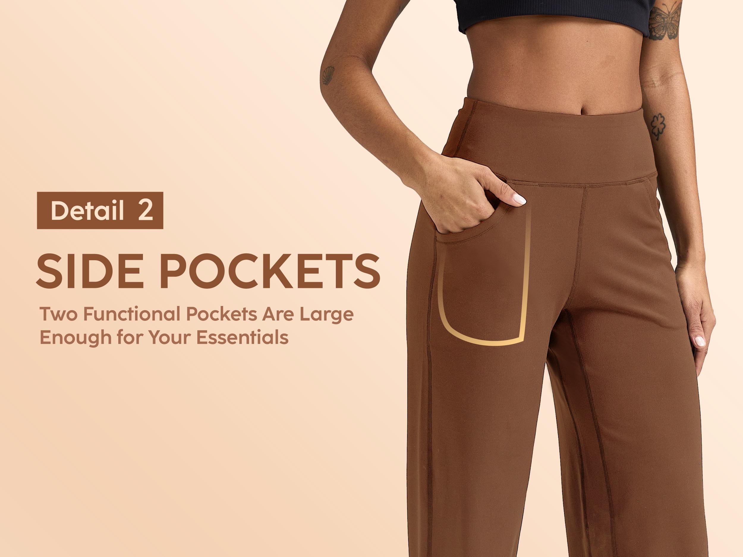 ESOFT Womens Wide Leg Yoga Pants High-Waisted Business Casual Pants with Pockets Comfortable Athletic Sweatpants SpringStatements