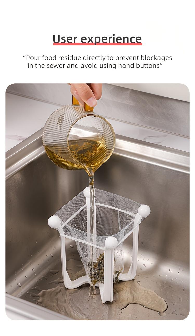 51/101 plastic kitchen sink drain baskets, hanging dishwashing nets, storage for leftover rice, grains and garbage, filter screens, easy to clean and reusable drain racks.
