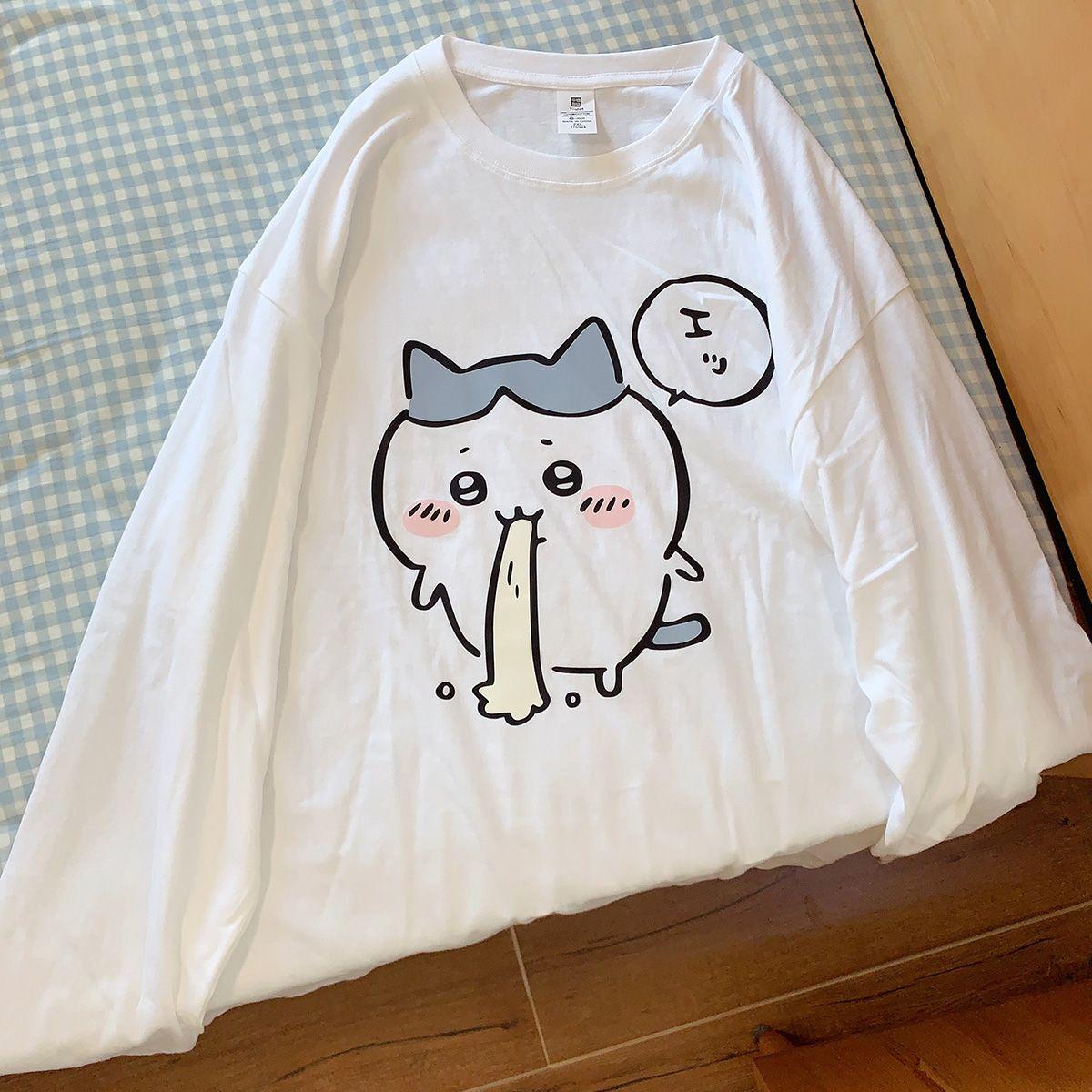 New Chiikawa Hachiware Usagi Kawaii Anime Cartoon Pajamas Long Sleeves Trousers Fashion Trend Pure Cotton Comfortable and Soft