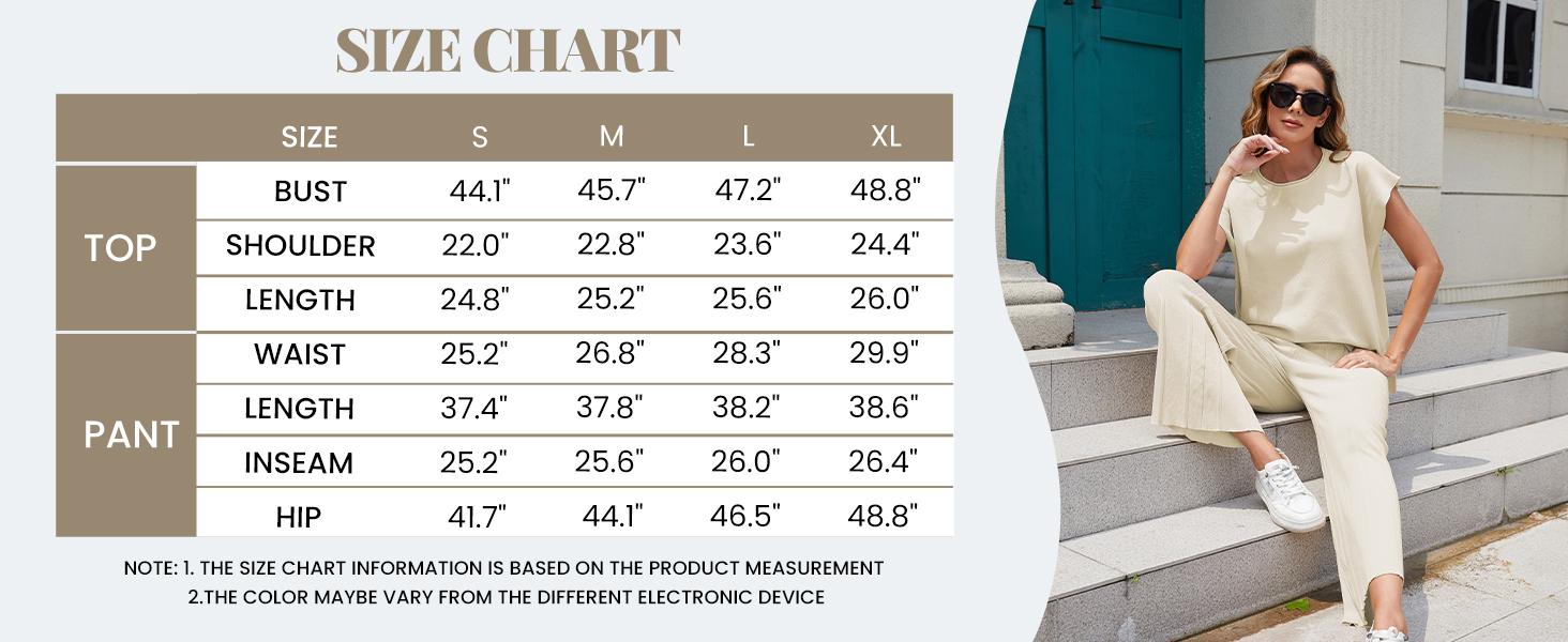 Tanming Women's 2 Piece Outfits Sweater Set Knit Pullover Tops High Waisted Pants Sweatsuits Lounge Set FallFreshness