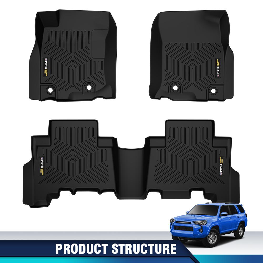 CROSSDESIGN TPE Floor Mats Liners All Weather Waterproof Durable Floor Mats Fit For 2014-2023 Toyota 4Runner Lexus GX460 Car Accessories Floor mats