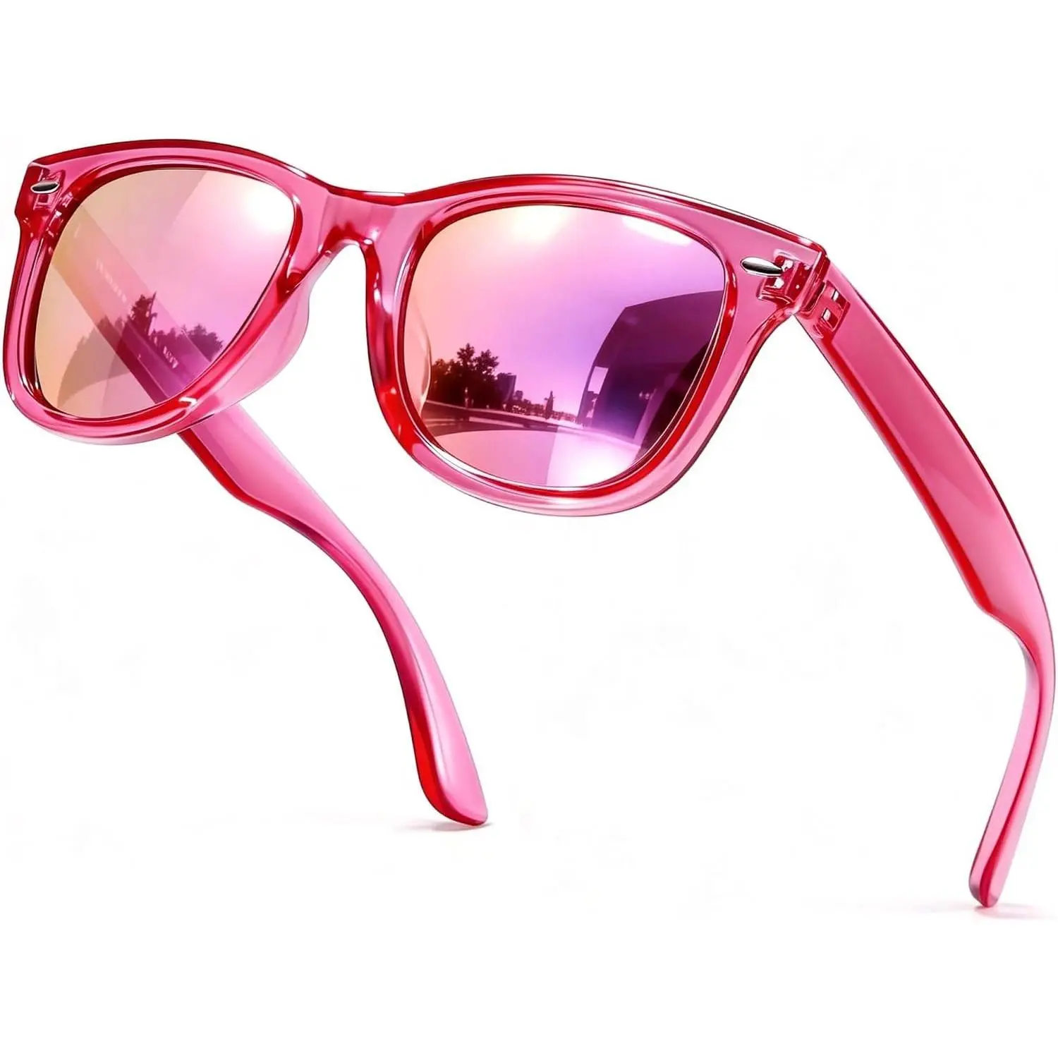 SIPHEW Polarized Sunglasses UV400 Mirrored Eyewear for Women Men Stylish Driving Sun Glasses UV Protection