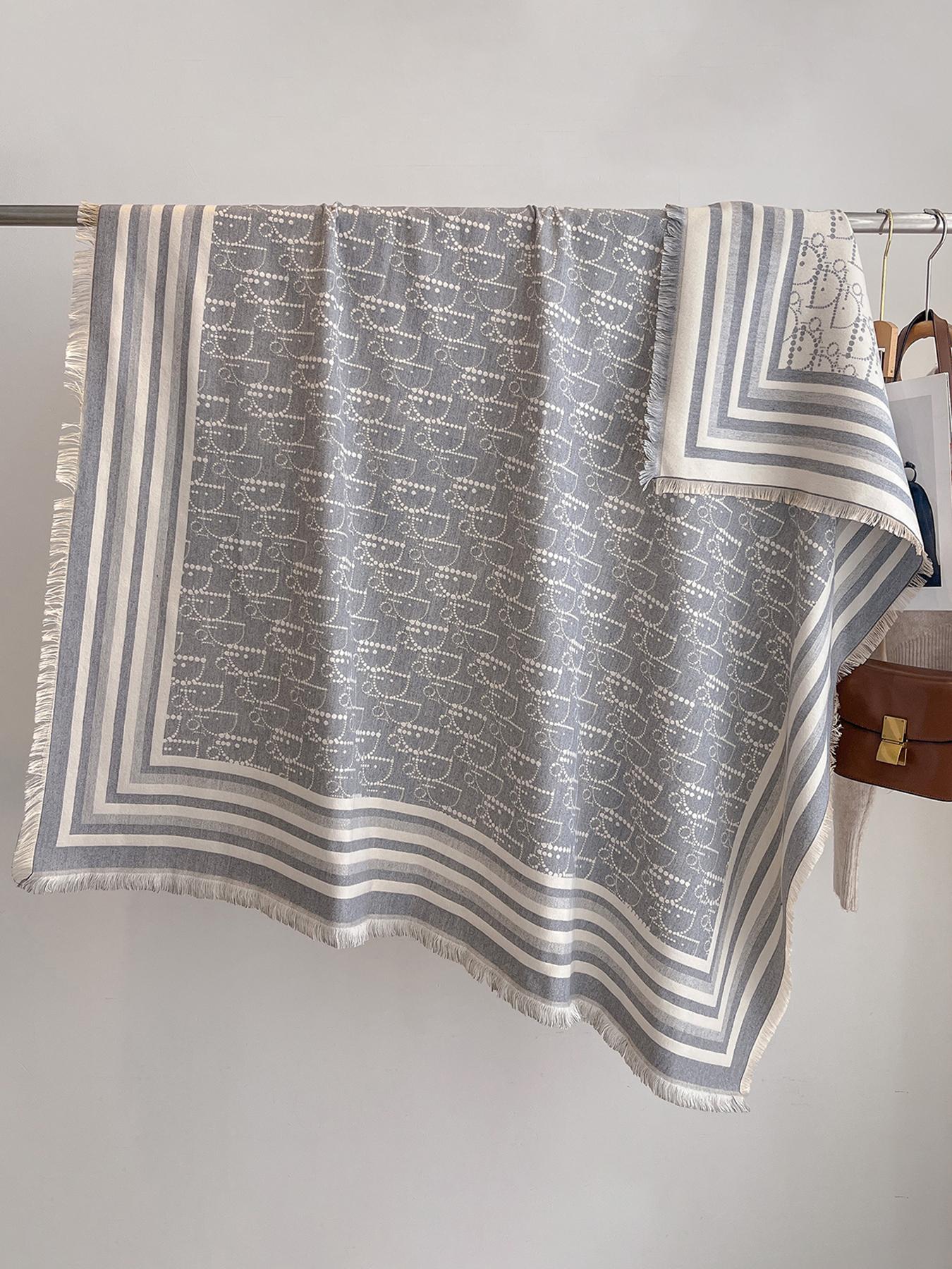 Women's Elegant Shawl Scarf, All-Over Print, Double-Sided Design, Warm Winter Outdoor Wrap, High-Quality Imitation Cashmere