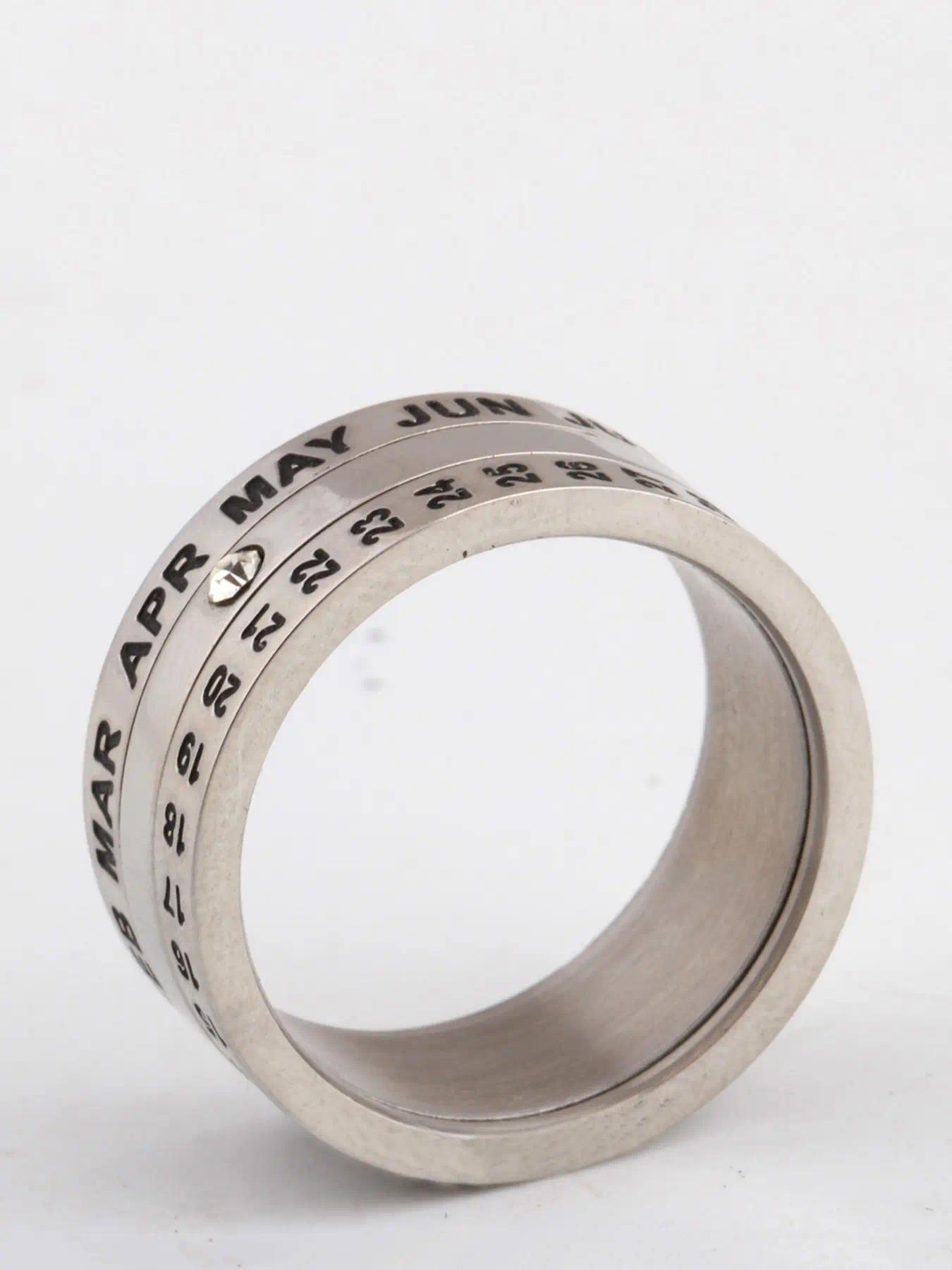 Men's Stress Relief Rotating Ring - Matches Simple Wedding Ring - Month Letters Can Rotate on Men's Ring - High-Quality Stainless Steel Material - Casual Sports Style Jewelry - Men's Ring - Stainless Steel Punk Party Ring - Jewelry