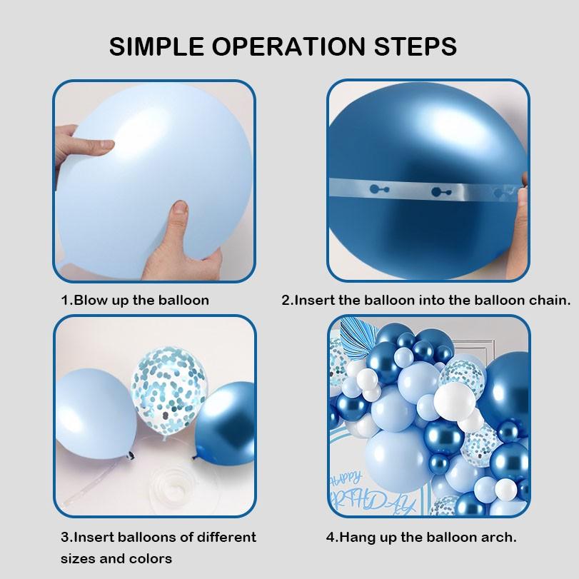 Mermaid Theme Balloon Set, Mermaid Tail Latex Balloons, Birthday Party Decorations, Ocean Style Party Props, Fun and Colorful Design