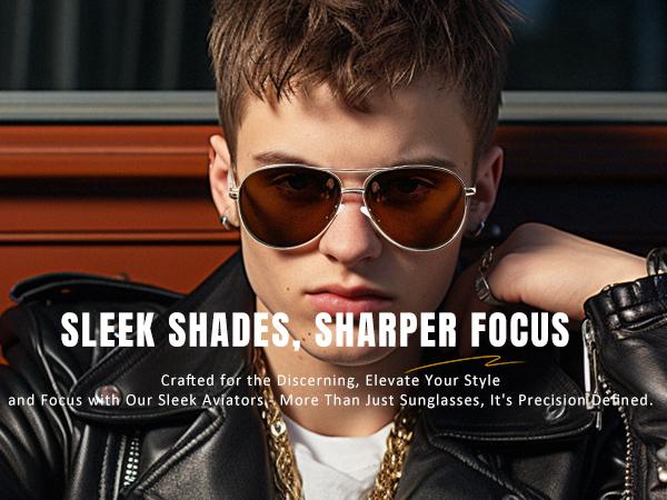 Eiuizah Polarized Aviator Sunglasses for Men Women, Classic SunGlasses for Driving, Fishing, with UV Protection