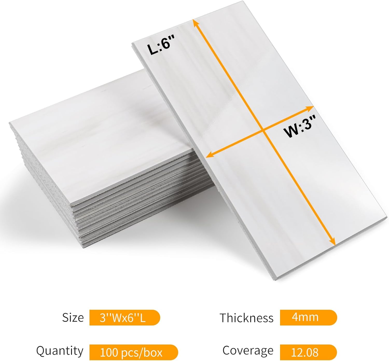 Vamos Tile 100-Piece Glossy Wooden Marble Grain Peel and Stick Backsplash Tile,3''x6'' PVC Subway Tile with White Grout, Stick on Backsplash for Kitchen/Bathroom/Fireplace Vamos Tile 100-Piece Glossy Wooden Marble Grain Peel and Stick Backsplash Tile,3''x6'' PVC Subway Tile with White Grout, Stick on Backsplash for Kitchen/Bathroom/Fireplace