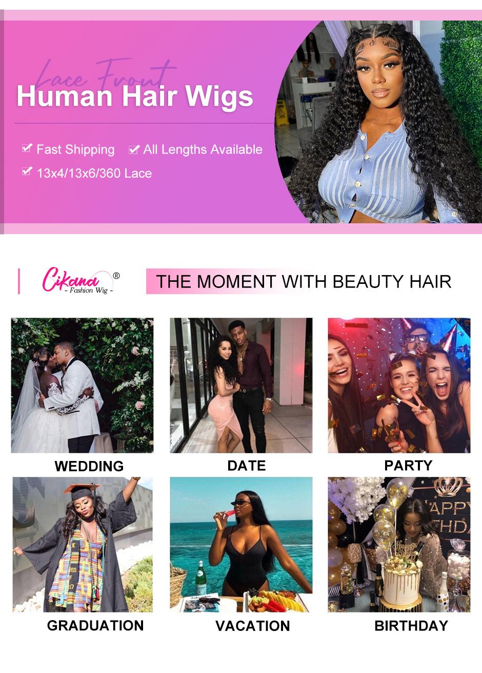 38 40Inch Deep Wave Frontal Wig Transparent 13x4 13x6 HD Lace Frontal Human Hair Wigs Curly Human Hair Lace Frontal Wigs For Women Natural Color PrePlucked Hairline