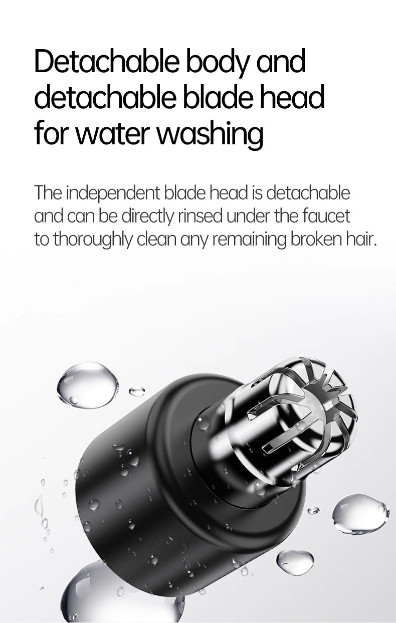 WPBB Electric Nose Hair Trimmer,Professional Painless Eyebrow & Facial Hair Trimmer for Men Women,Led Display Nose Clipper,Nose and Ear Hair Trimmer Travel,Easy to Clean,Gifts for Men Women