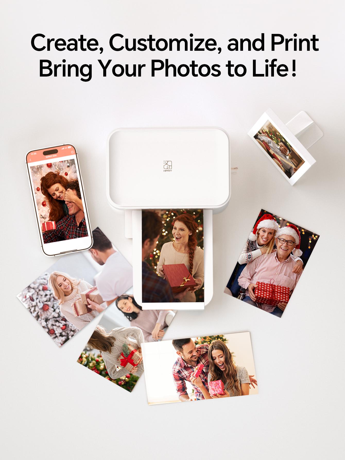 4x6 Wireless Photo Printer for Kids - Instant Prints with 4PASS Technology & AR Video Feature, Portable & Compact, Perfect for Scrapbooking, Baby Shower Gifts, Parties, and Journals