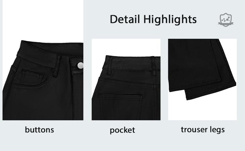 GILIPUR Y2K High Waist Coating Flare Leg Pants,Casual Lounge Pants Comfy Plain Button Pocket Trousers,Women's Ladies Bottoms For All Seasons Fall & Winter Clothes,Stretchy Coating  Flared Leg Pants,Kardashian Style,T-Chic