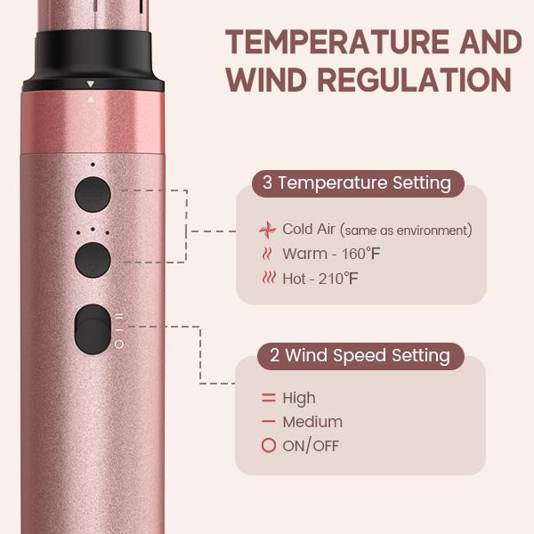Brightup 5-in-1 Curling Wand Set Upgraded Straightener Brush Automatic Air Curling Iron Hair Styling Tools Hot Cold Air Hair Styler for Fast Drying Curing Volumizing Styling MothersDayGift