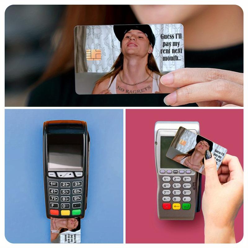 4pcs of Interesting Credit Card Skin Stickers Ultra-Thin Scratch-Resistant And Non-Slip Personalized Bank Card Decoration Skin Film