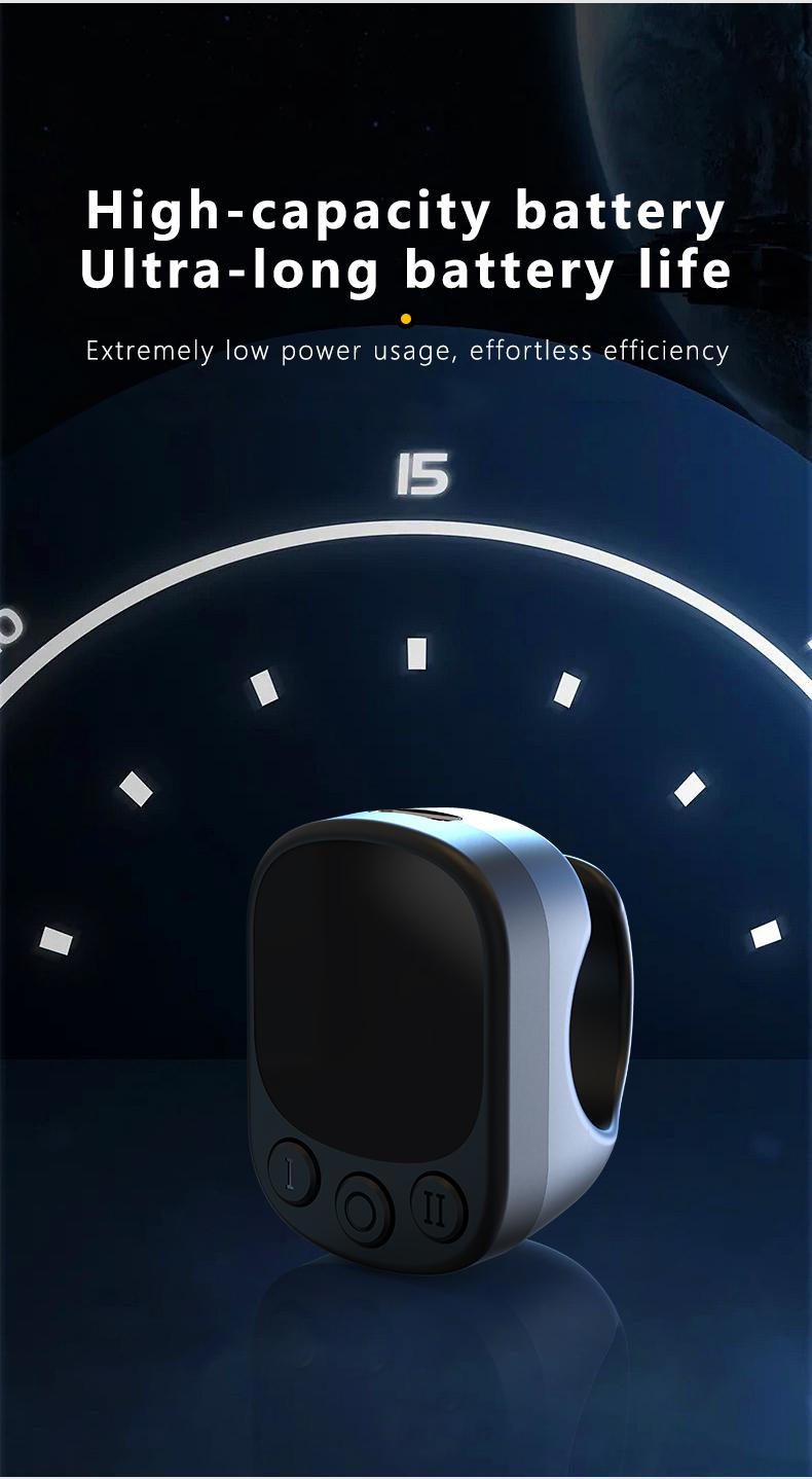 Mouse Ring Remote Control with Touchpad, Wireless, Smart Automatic Screen Clicker Device, Continuous Clicker, Scrolling Page Turner, Bluetooth Selfie & Video Recording Remote, Music Control for iPhone,iPad,Android, Christmas gift