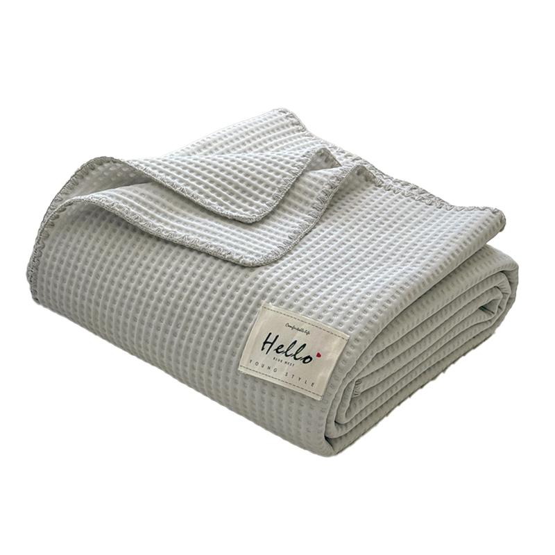 Breathable Waffle Weave Blanket, Lightweight Soft Cool Bed Blanket, Multi-Color Options, Suitable for Bedroom Sofa Travel
