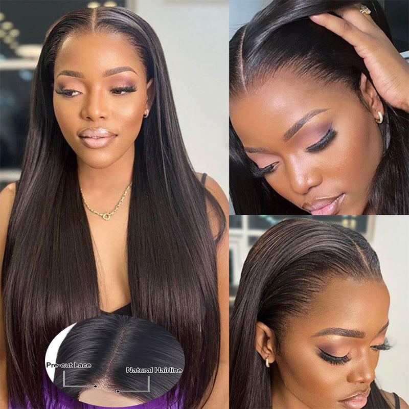 Bling Hair Wear and Go Easy Wear Glueless Bone Straight Human Hair Wig 9x6 7x5 Skinlike HD Lace Closure Straight Pre Cut Pre Plucked 5x5 6x4 Hd Lace for Black Women 180 Density TikTokShopHolidayHaul