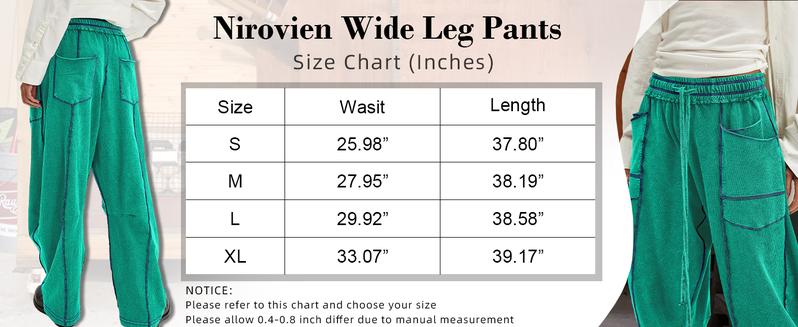 Naeduo Womens Baggy Barrel Pants  Wide Leg Lounge Drawstring Sweatpants with Pockets