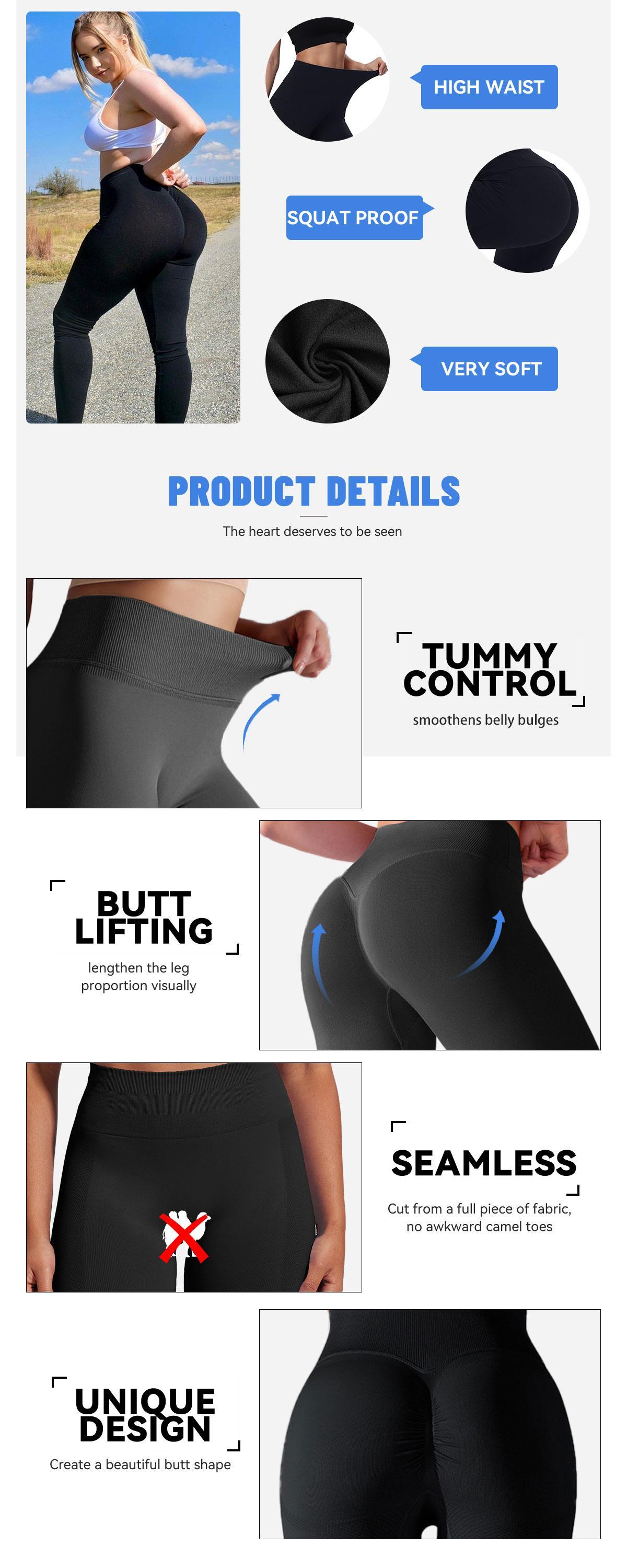 VICONOW Leggings for Women - Black Leggings High Waist Tummy Control Yoga Pants for Gym Workout Athletic Running Casual Daily Wear Solid Color Comfortable Fit