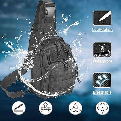Tactical Compact EDC Sling Bag - Concealed Carry Shoulder Bag for Range, Travel, Hiking, Outdoor Sports Men Gifts