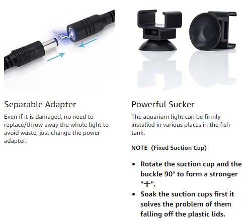 hygger 24/7 Mode Submersible Aquarium LED Light, Full Spectrum Hidden Fish Tank Light with 3 Rows Beads 7 Colors Auto On Off Sunrise-Daylight-Moonlight, Adjustable Timer Brightness hygger 24/7 Mode Submersible Aquarium LED Light, Full Spectrum Hidden Fish Tank Light with 3 Rows Beads 7 Colors Auto On Off Sunrise-Daylight-Moonlight, Adjustable Timer Brightness