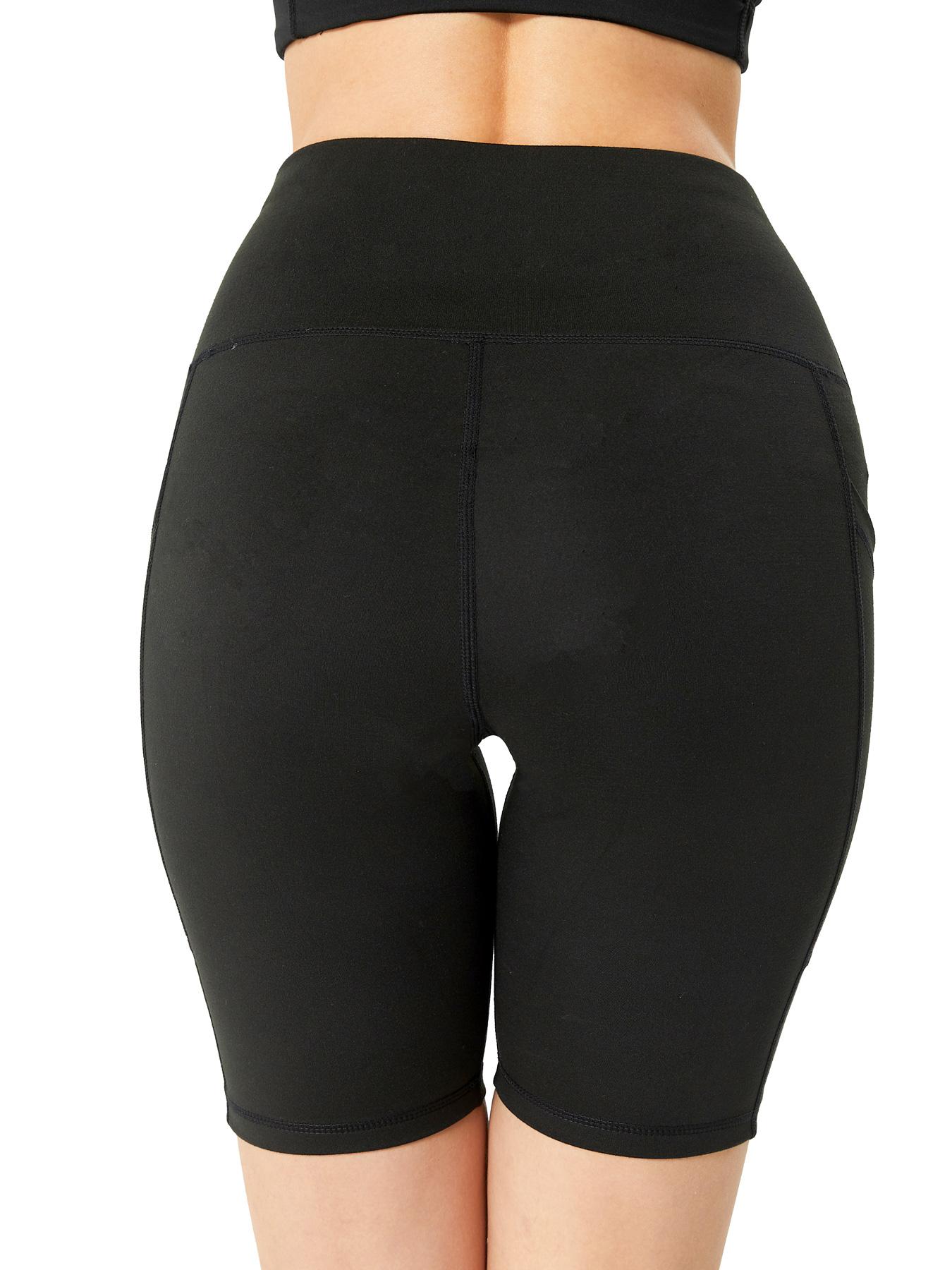 FSTVE Women's Plain Waist Pocket Shapewear Shorts, Minimalist Stretch Seamless Shaper, Tummy Control Butt Lifter, Ladies Shapewear Bottoms