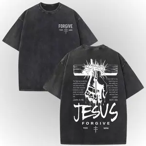 Vintage Faith T Shirt, Religious Streetwear, Jesus Forgive Shirt, Acid Wash Christian Tee, Jesus Cross Graphic