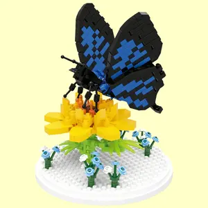 Insect Flower Building Blocks Set, Colorful Construction Bricks Toy, Science Education Tool, Creative DIY Craft Kit for Kids & Adults